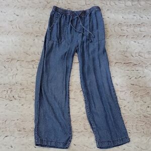 beachlunchlounge Lightweight Pants Womens XS, Blue Chambray, Travel, Resortwear